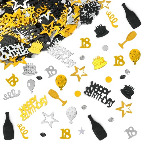 Konfetti pvc 30g schwarz gold - 30g,