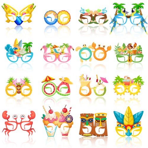 Hawaii papier brillen summer - hawaii,