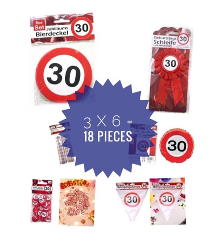 Pieces 30er geburtstag - pieces,