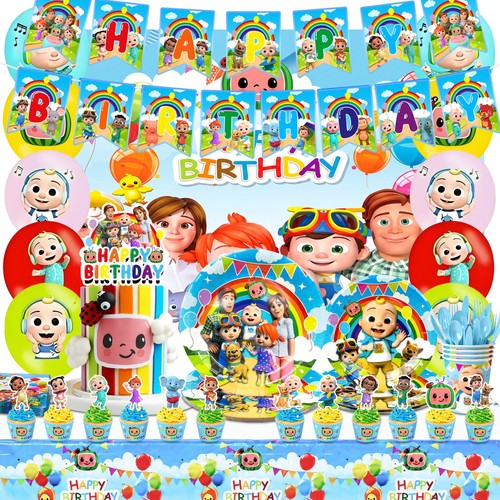 115 pcs cocomelon party - 115,