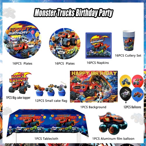 Monster truck geburtstags deko - truck,