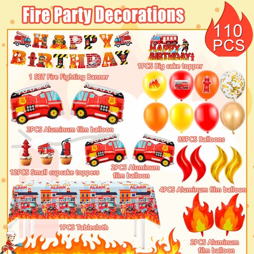 Feuerwehrauto geburtstag deko - geburtstag,