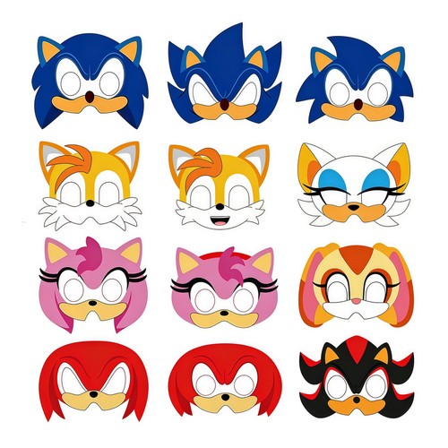 Sonic maske kinder - 12, party